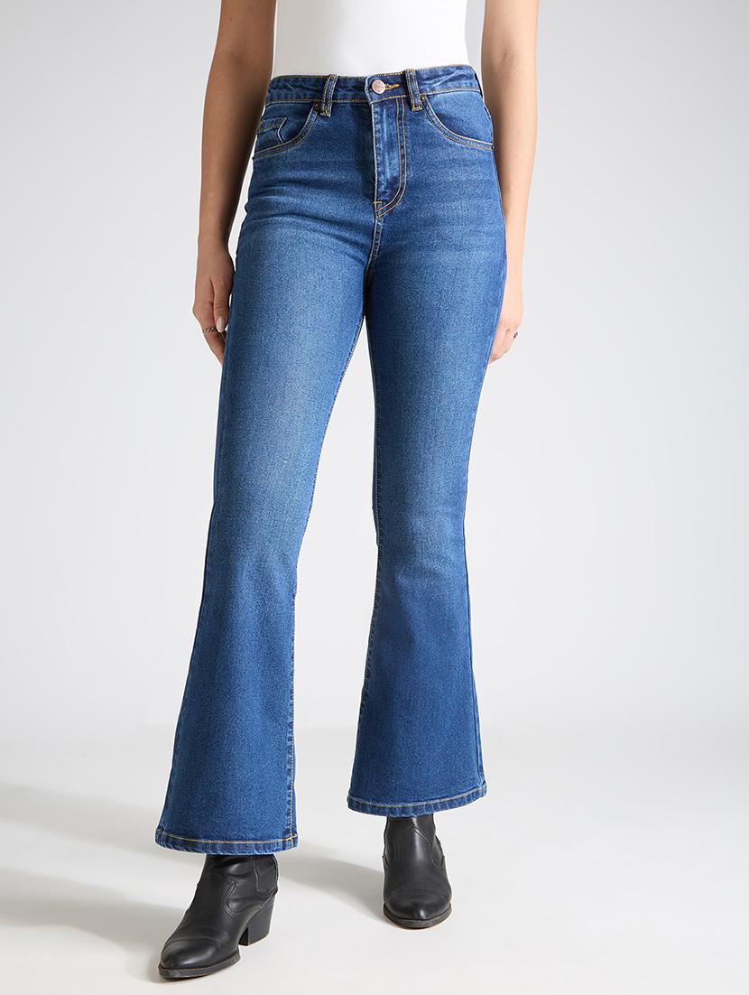 womem solid high rise bootcut jean - 21998822 - Zoom Image - 0