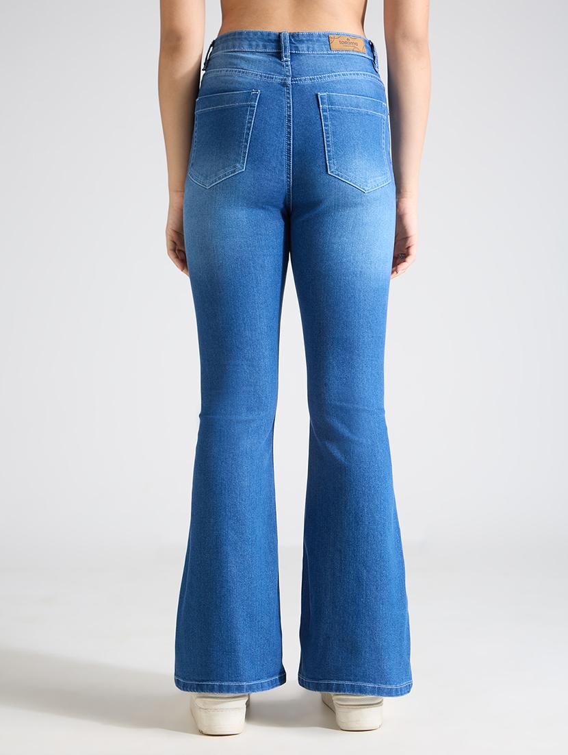 womem solid high rise bootcut jean - 21998823 - Standard Image - 3