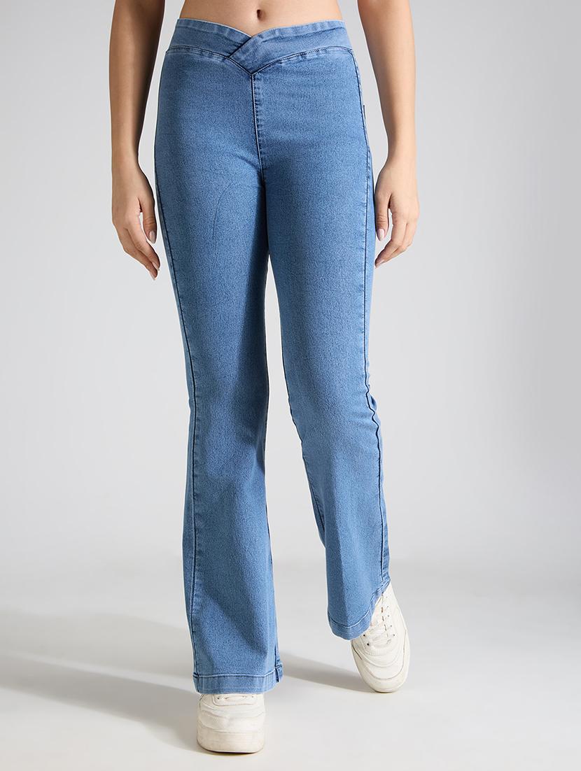 women solid mid rise bootcut jean - 21998827 -  Zoom Image - 0
