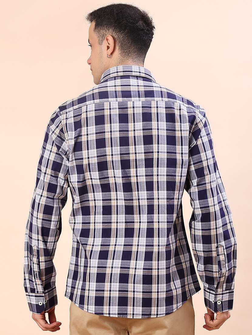 men checkered long sleeve regualr fit casual shirt - 21998951 -  Standard Image - 3