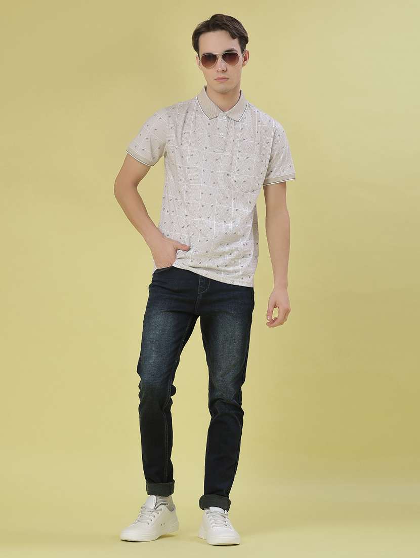 men printed short sleeve regular fit polo t-shirt - 21998962 -  Standard Image - 3