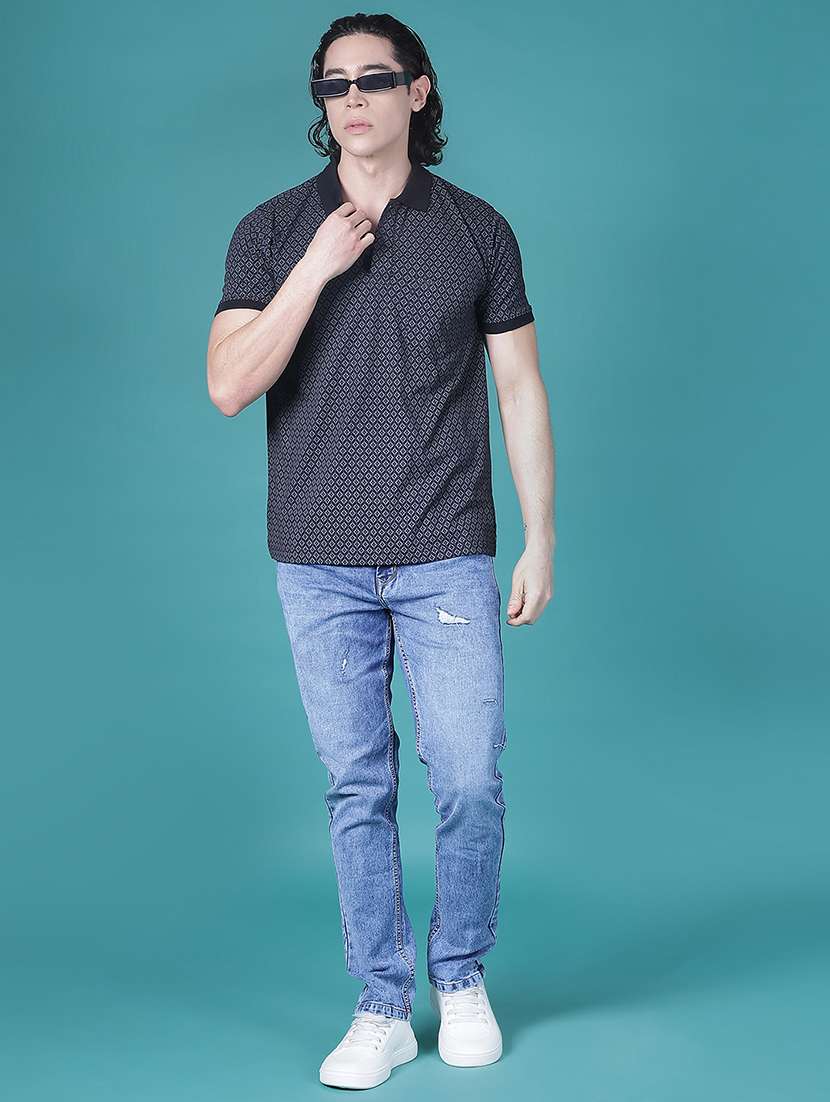 men printed short sleeve regular fit polo t-shirt - 21998968 -  Standard Image - 3