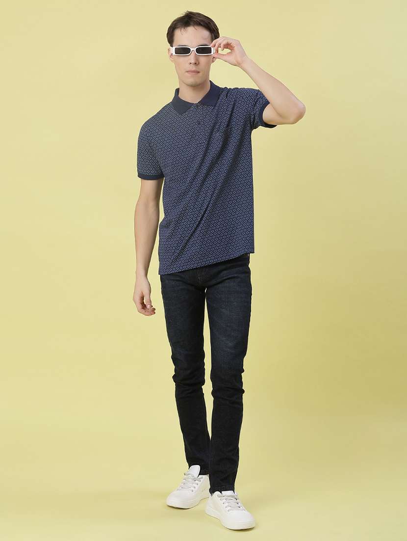 men printed short sleeve regular fit polo t-shirt - 21998992 -  Standard Image - 3