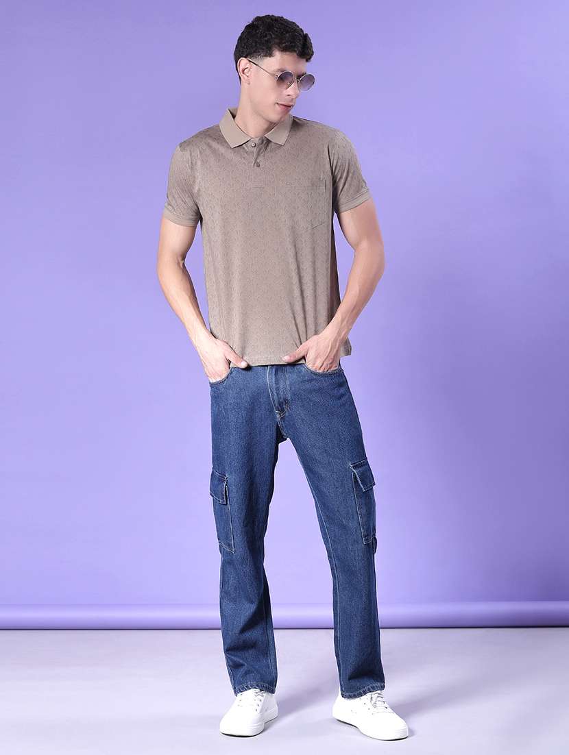 men printed short sleeve regular fit polo t-shirt - 21998997 -  Standard Image - 3