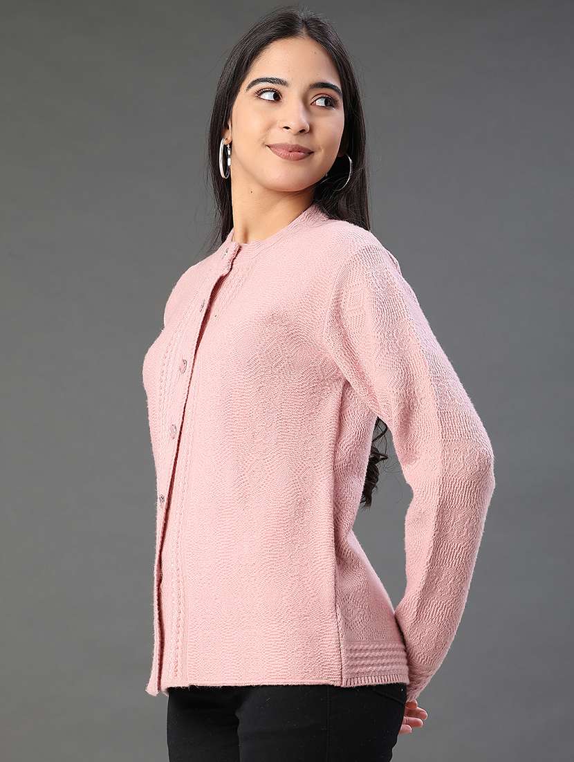 Women Self Designed Long Sleeve Cardigan - 21999020 -  Standard Image - 3
