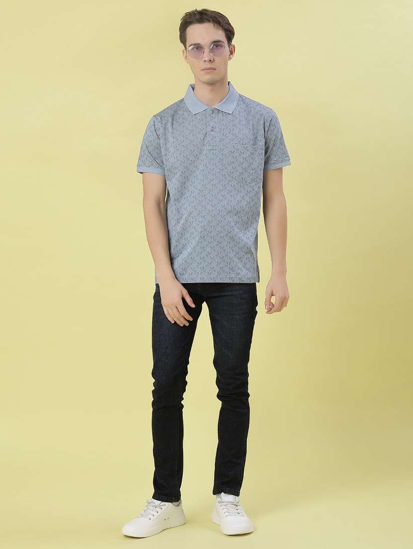 men printed short sleeve regular fit polo t-shirt - 21999031 -  Standard Image - 3