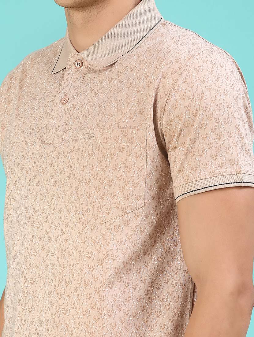men printed short sleeve regular fit polo t-shirt - 21999069 -  Standard Image - 3