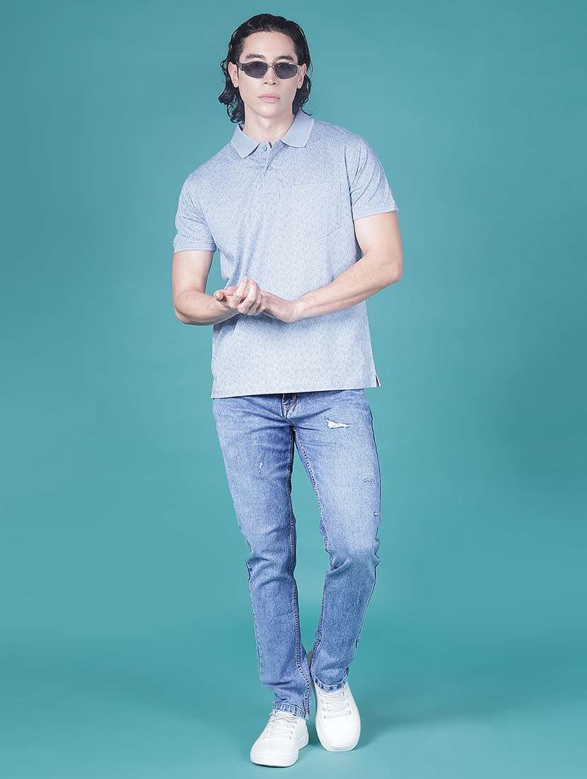 men printed short sleeve regular fit polo t-shirt - 21999070 -  Standard Image - 3