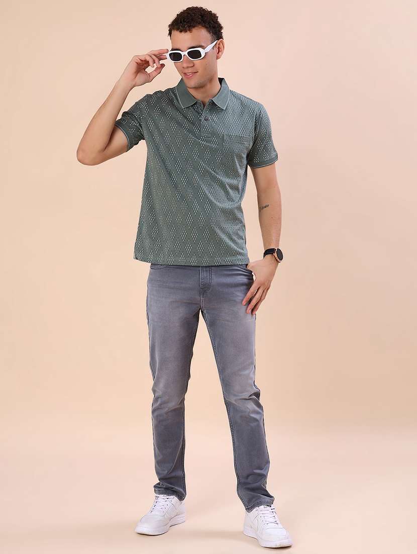 men printed short sleeve regular fit polo t-shirt - 21999073 -  Standard Image - 3