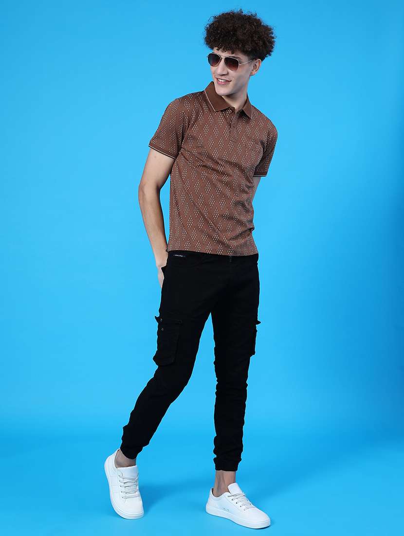 men printed short sleeve regular fit polo t-shirt - 21999074 -  Standard Image - 3