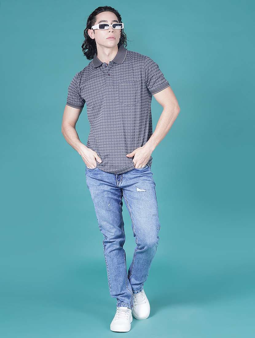 men printed short sleeve regular fit polo t-shirt - 21999076 -  Standard Image - 3