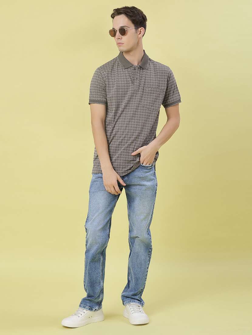 men printed short sleeve regular fit polo t-shirt - 21999077 -  Standard Image - 3