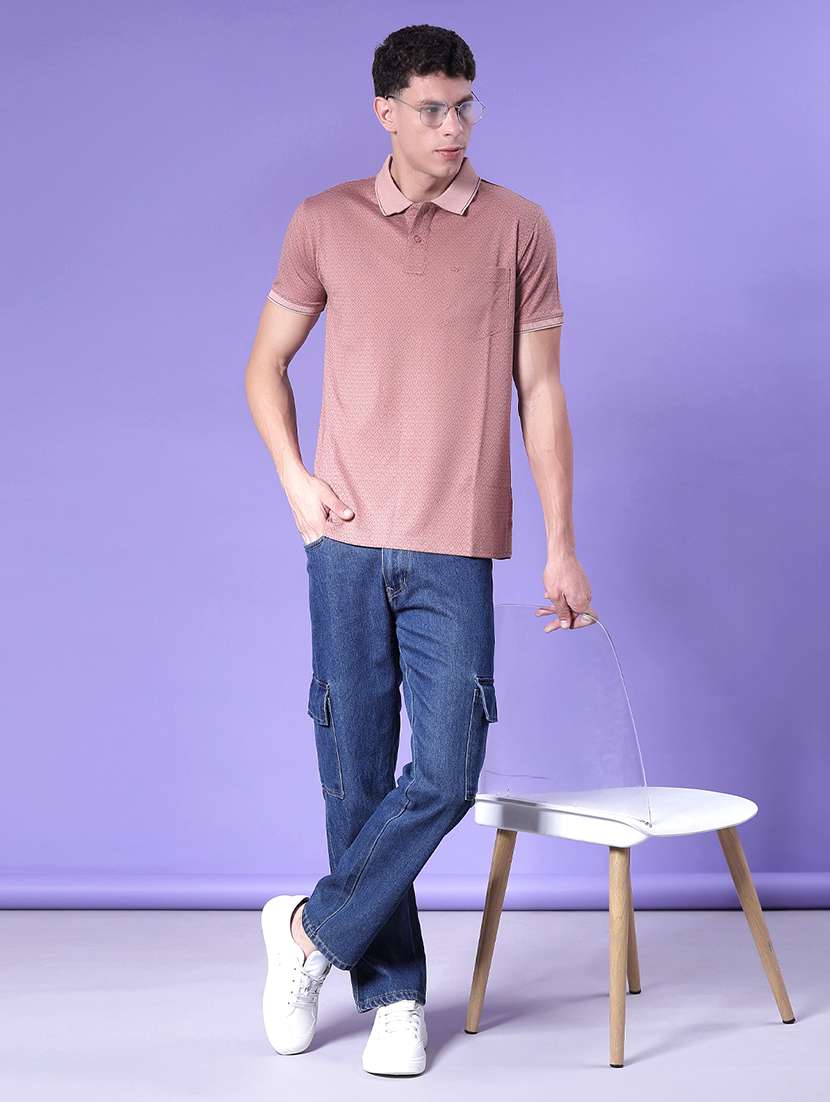 men printed short sleeve regular fit polo t-shirt - 21999078 -  Standard Image - 3