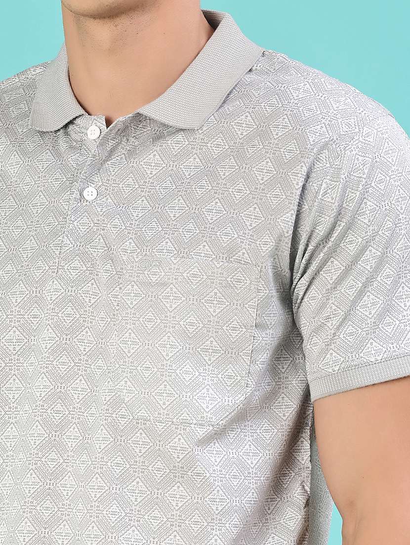 men printed short sleeve regular fit polo t-shirt - 21999113 -  Standard Image - 3