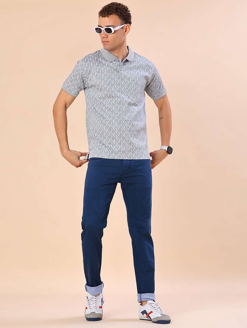 men printed short sleeve regular fit polo t-shirt - 21999117 -  Standard Image - 3