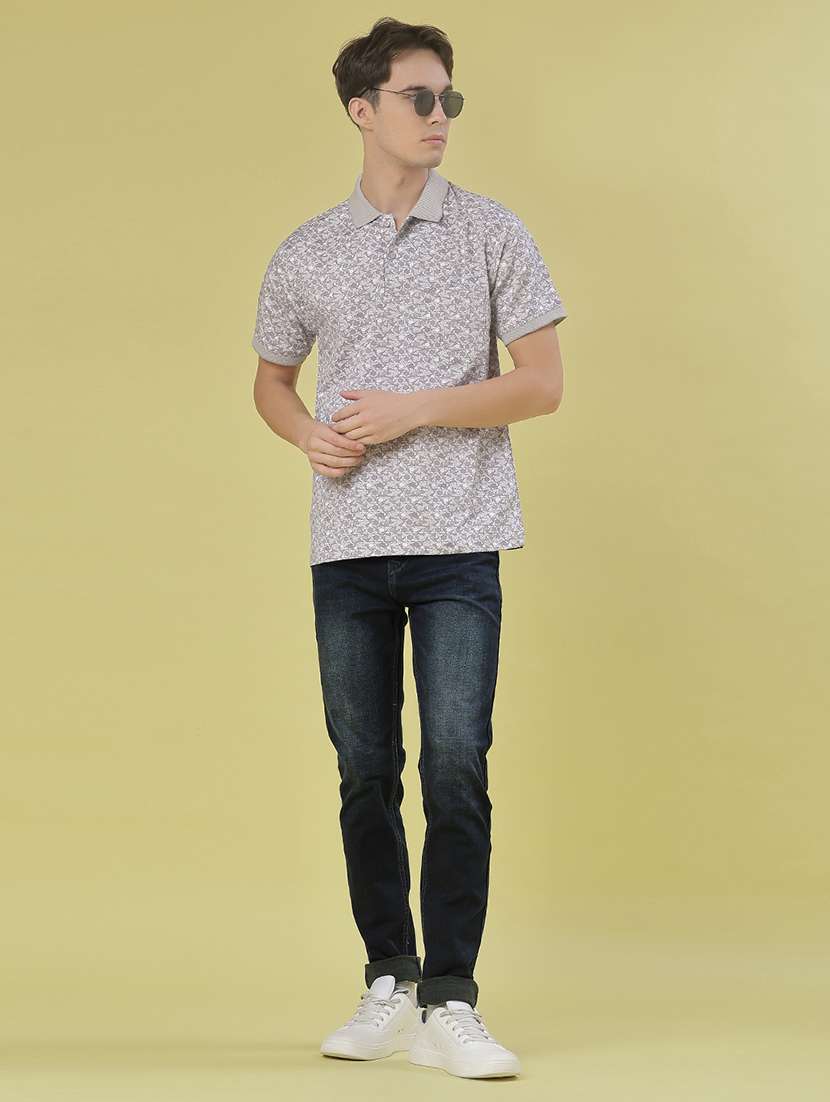 men printed short sleeve regular fit polo t-shirt - 21999119 -  Standard Image - 3