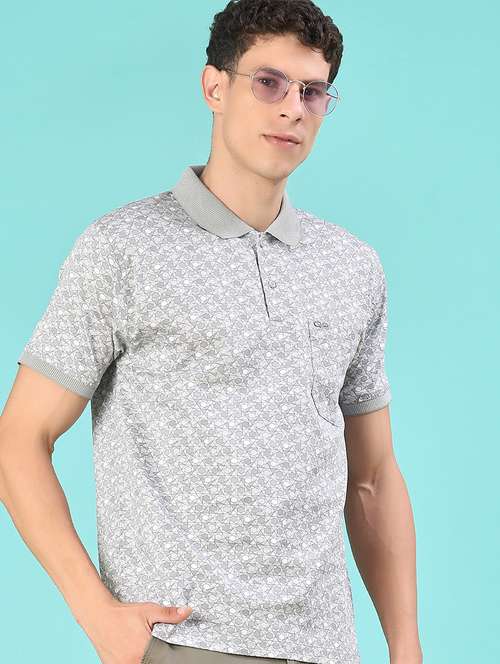 men printed short sleeve regular fit polo t-shirt - 21999121 - Standard Image - 0