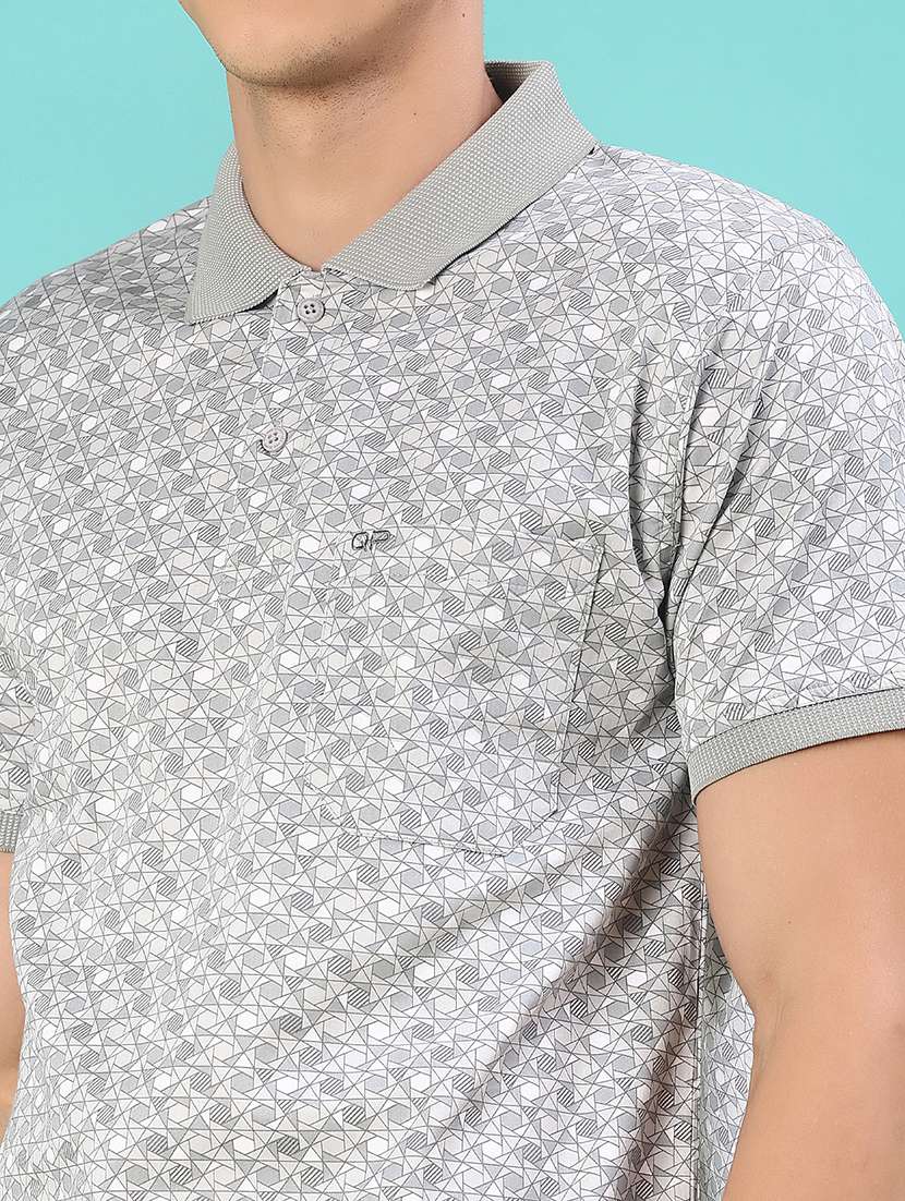 men printed short sleeve regular fit polo t-shirt - 21999121 - Standard Image - 3