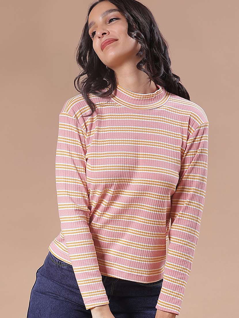 women striped long sleeve t-shirt