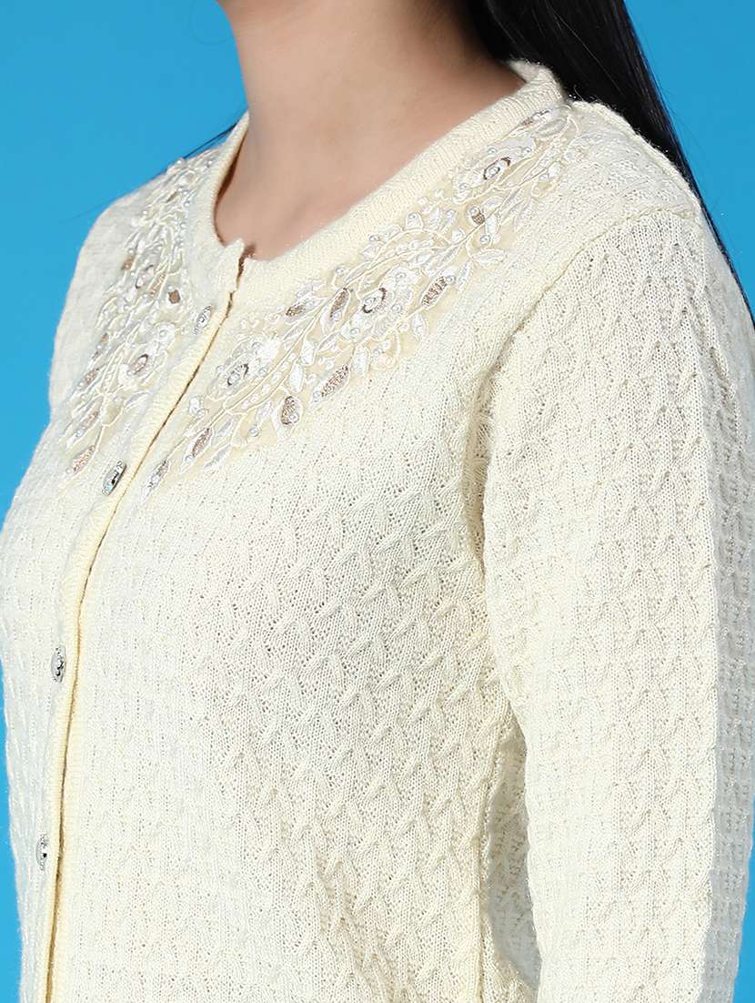 women self design long sleeve cardigan - 21999166 -  Standard Image - 5