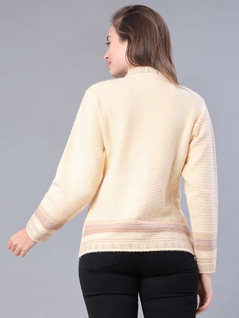 women self design long sleeve cardigan - 21999215 -  Standard Image - 3