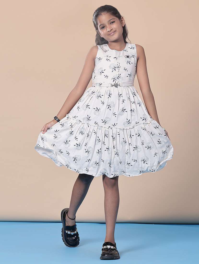 girls floral printed sleeveless frock - 21999229 -  Standard Image - 3