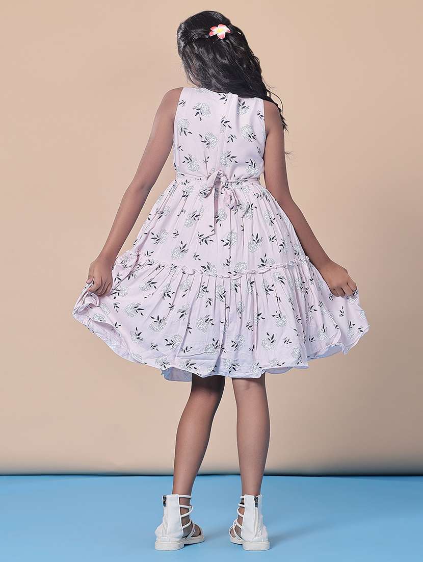 girls floral printed sleeveless frock - 21999238 -  Standard Image - 3