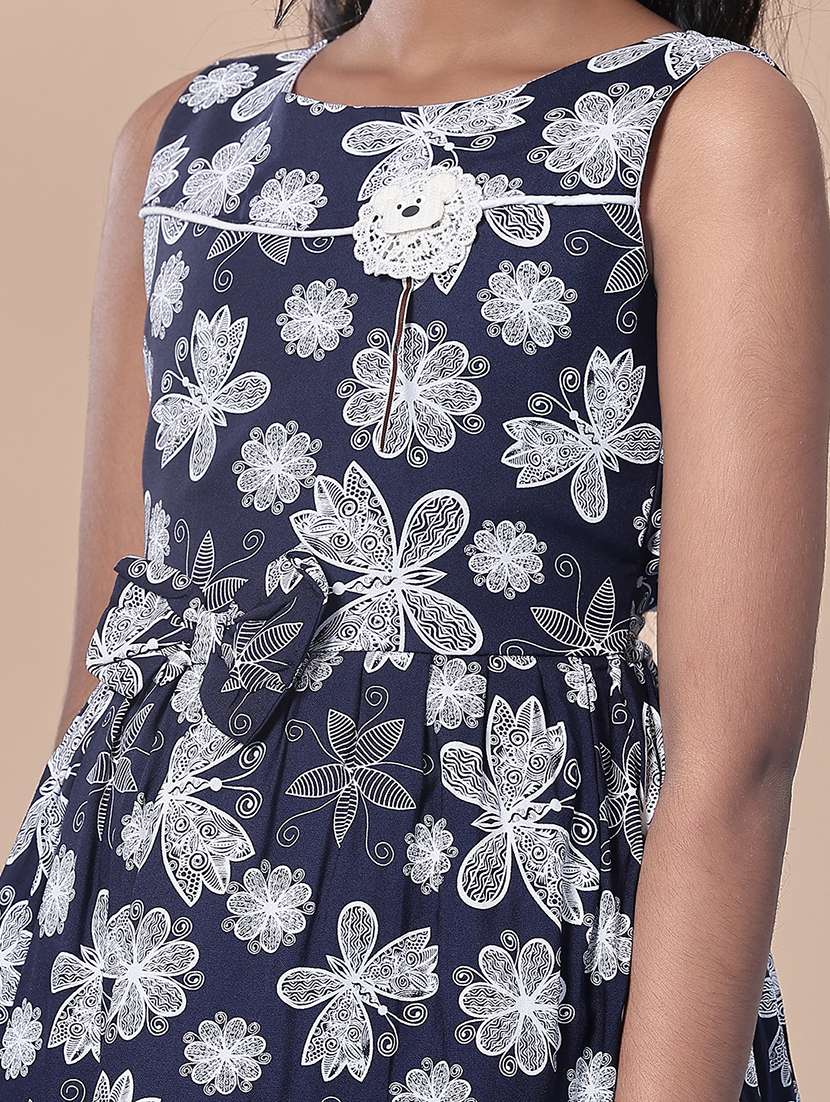 girls floral printed sleeveless frock - 21999241 -  Standard Image - 5