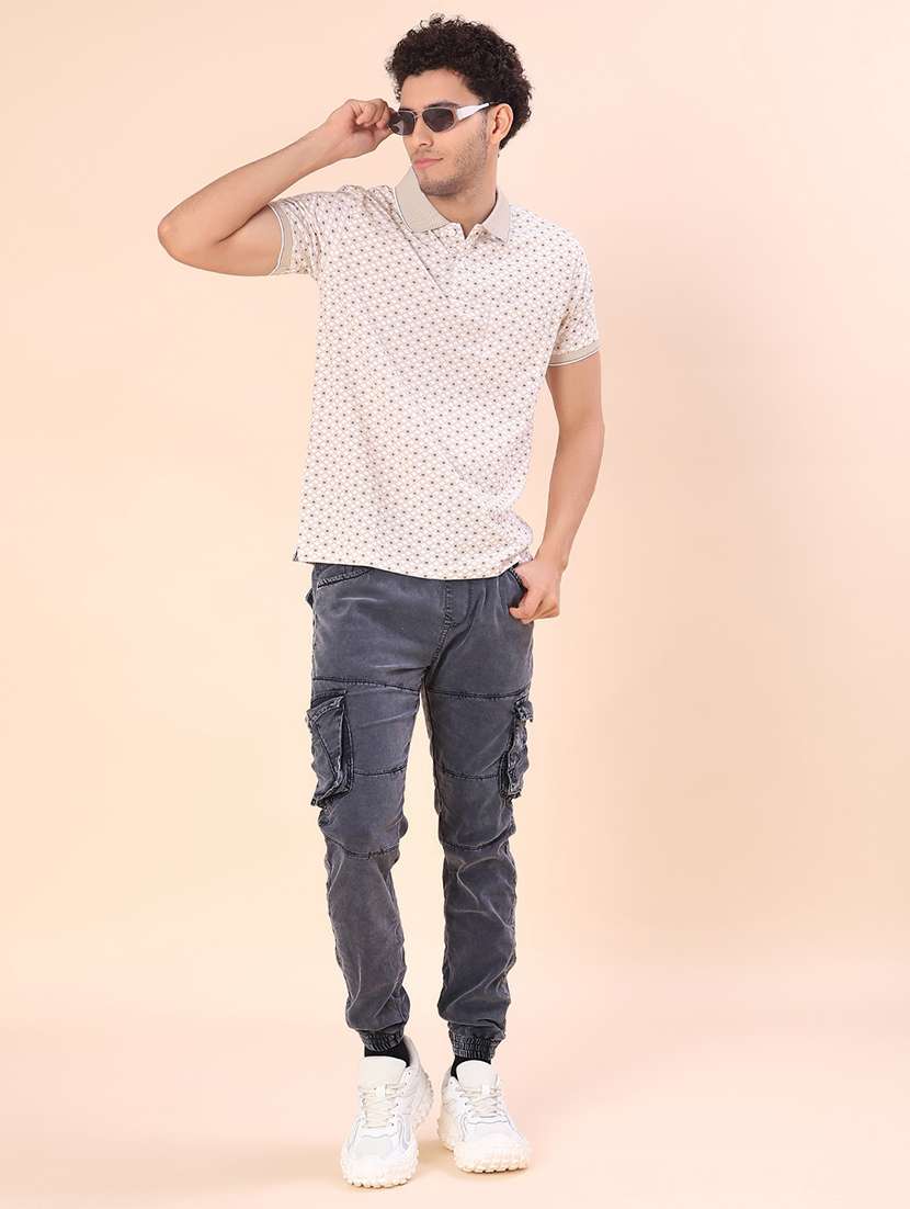 men printed short sleeve regular fit polo t-shirt - 21999276 -  Standard Image - 3