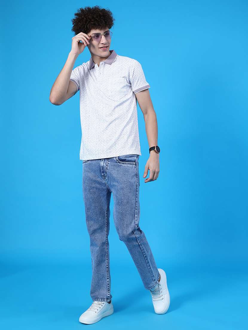 men printed short sleeve regular fit polo t-shirt - 21999277 -  Standard Image - 3