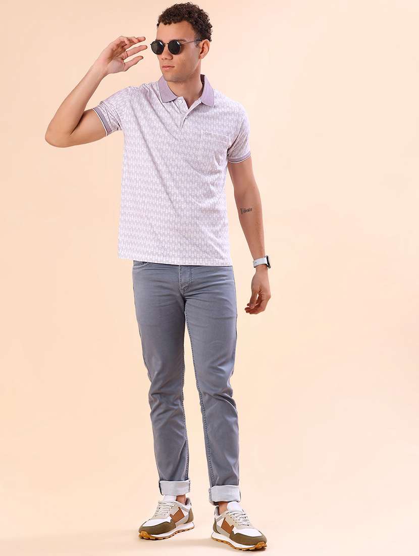 men printed short sleeve regular fit polo t-shirt - 21999280 -  Standard Image - 3