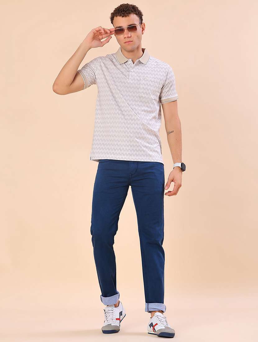 men printed short sleeve regular fit polo t-shirt - 21999281 -  Standard Image - 3