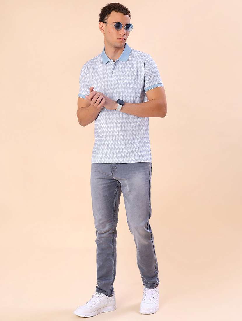 men printed short sleeve regular fit polo t-shirt - 21999282 -  Standard Image - 3