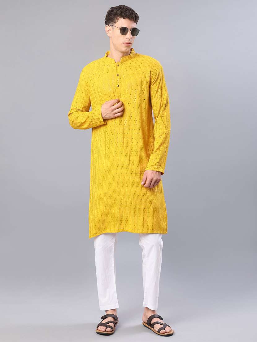 men long sleeve kurta and pyjama set