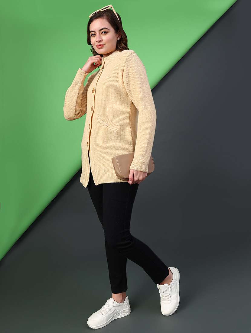 women self designed long sleeve cardigan - 21999325 -  Standard Image - 5