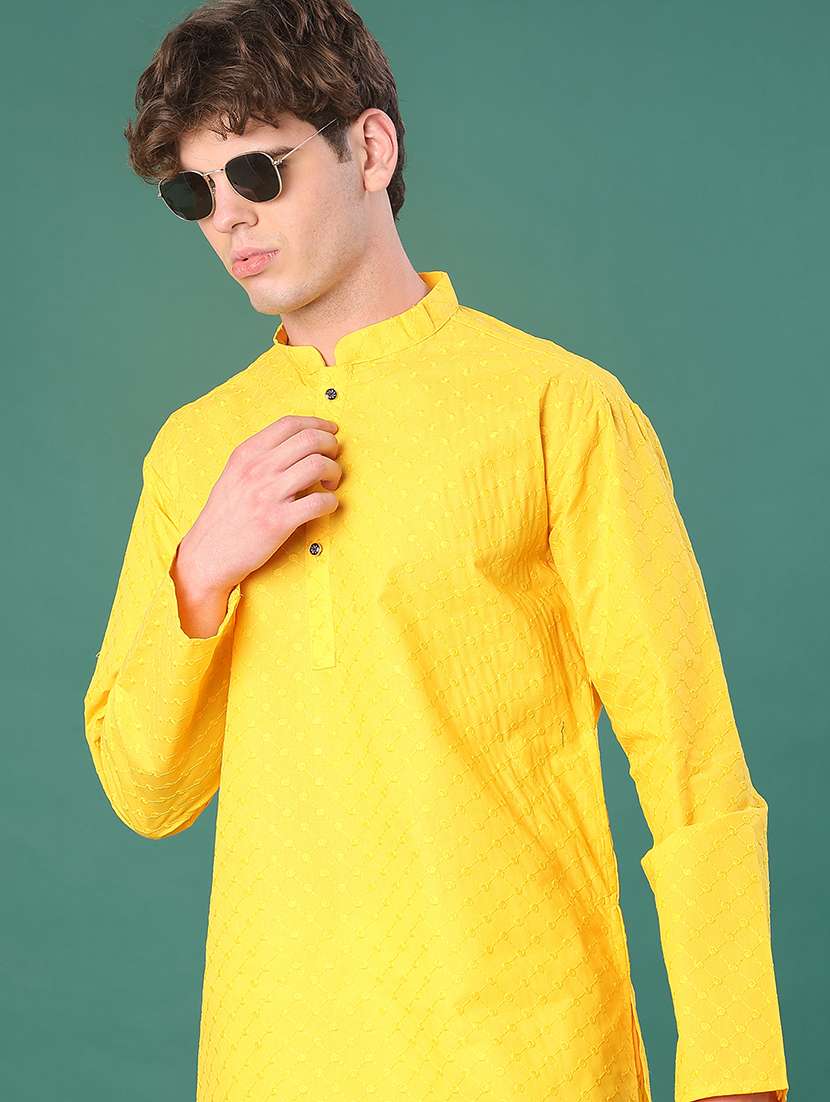 men long sleeve kurta and pyjama set - 21999364 -  Standard Image - 5