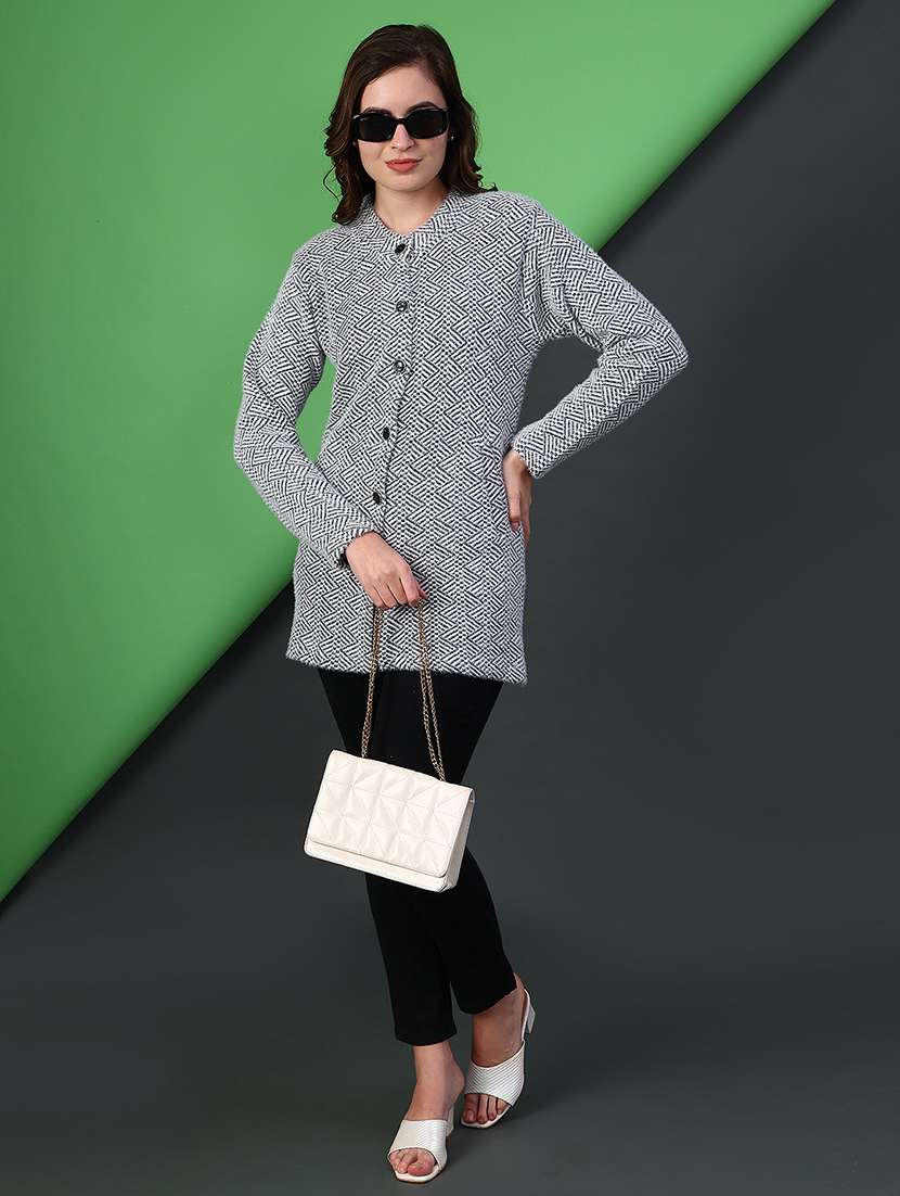 women self designed long sleeve cardigan - 21999381 -  Standard Image - 5