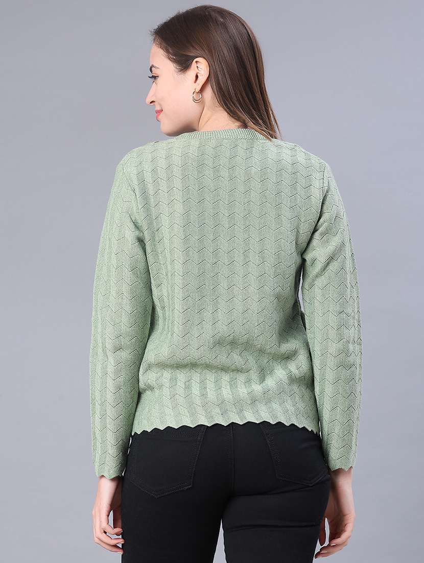 women self design long sleeve cardigan - 21999422 -  Standard Image - 3