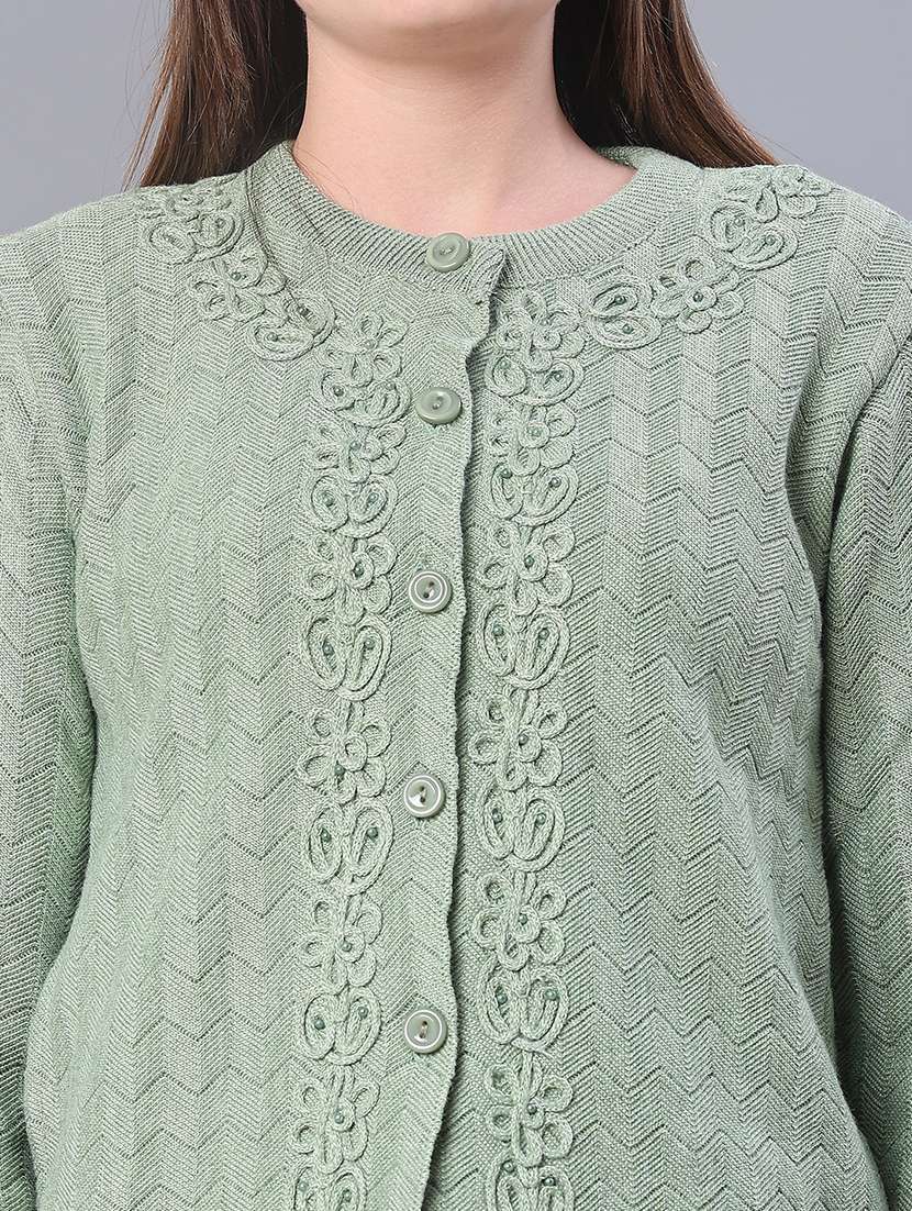 women self design long sleeve cardigan - 21999422 -  Standard Image - 5