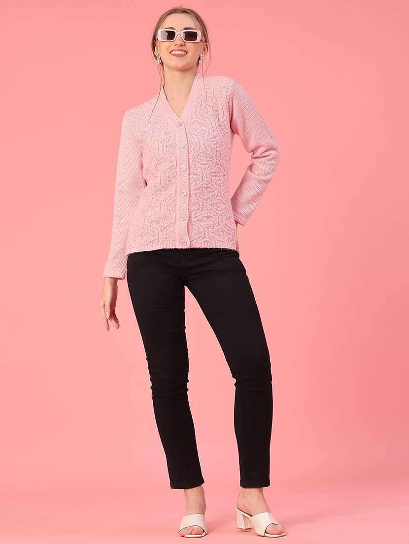 women self design long sleeve cardigan - 21999426 -  Standard Image - 5