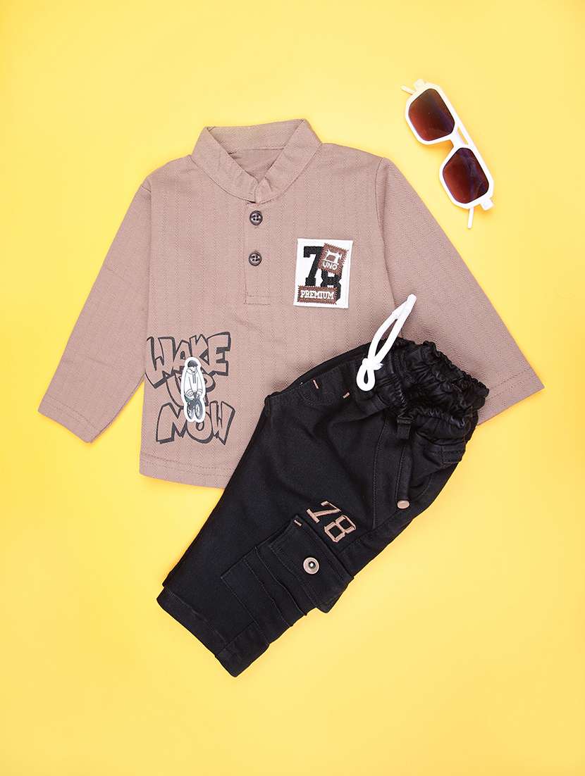 kids printed full length co-ord set