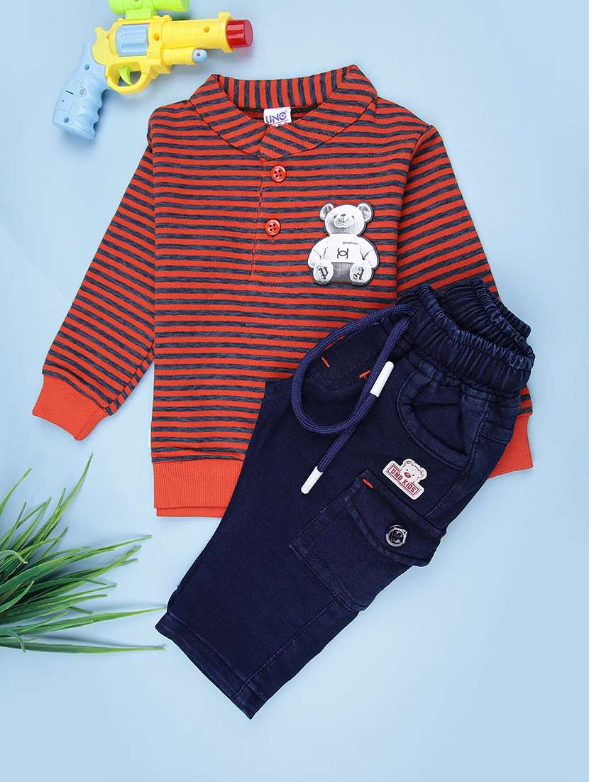 kids striped full length co-ord set