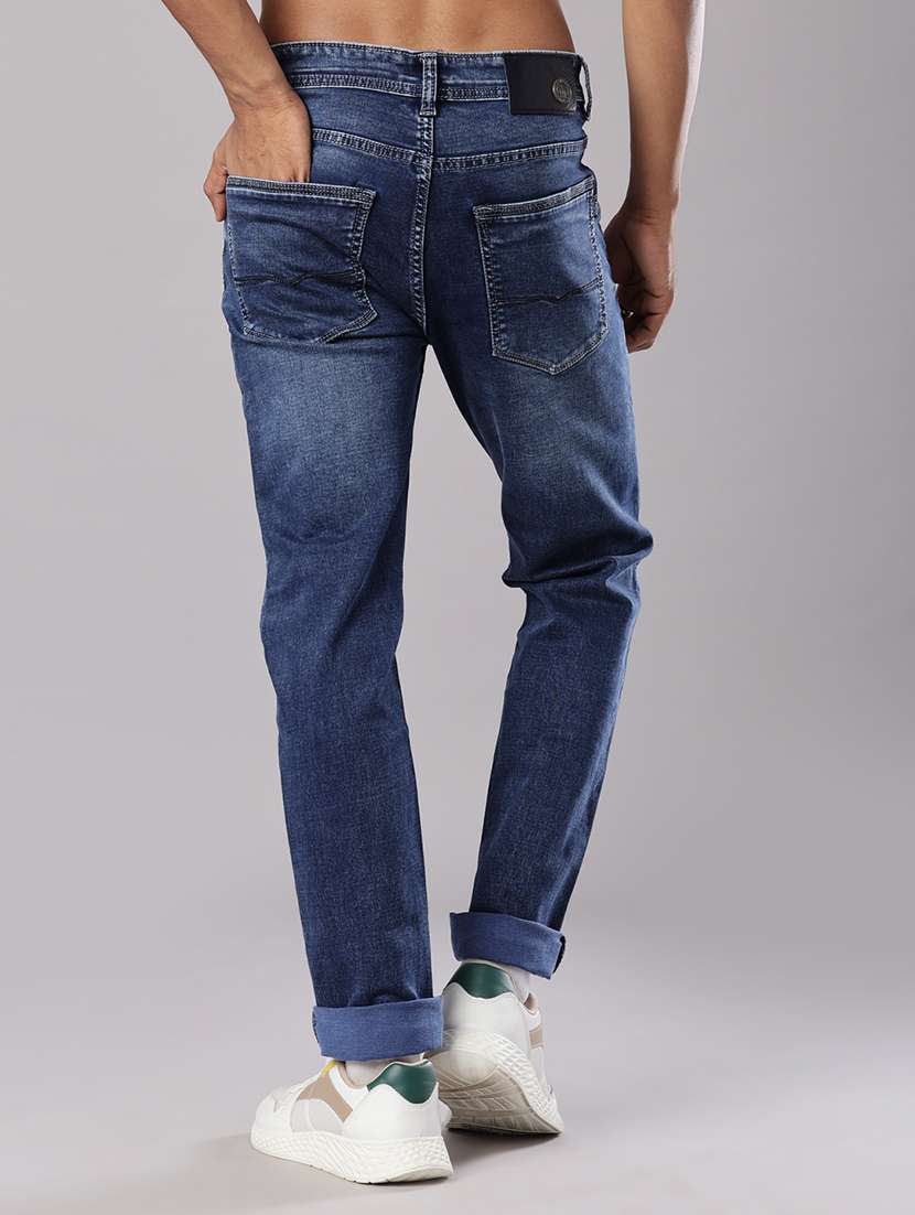 men solid mid rise slim fit jean - 21999491 -  Standard Image - 3