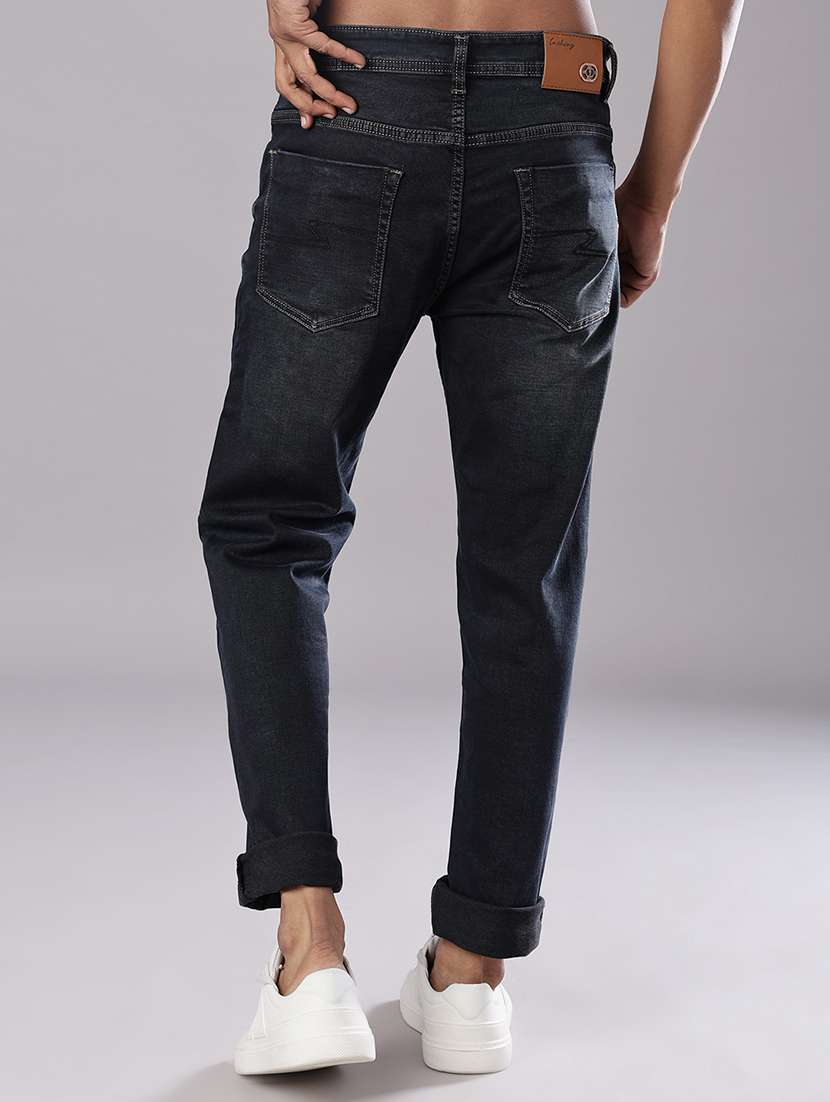 men washed mid rise full length jeans - 21999497 -  Standard Image - 3