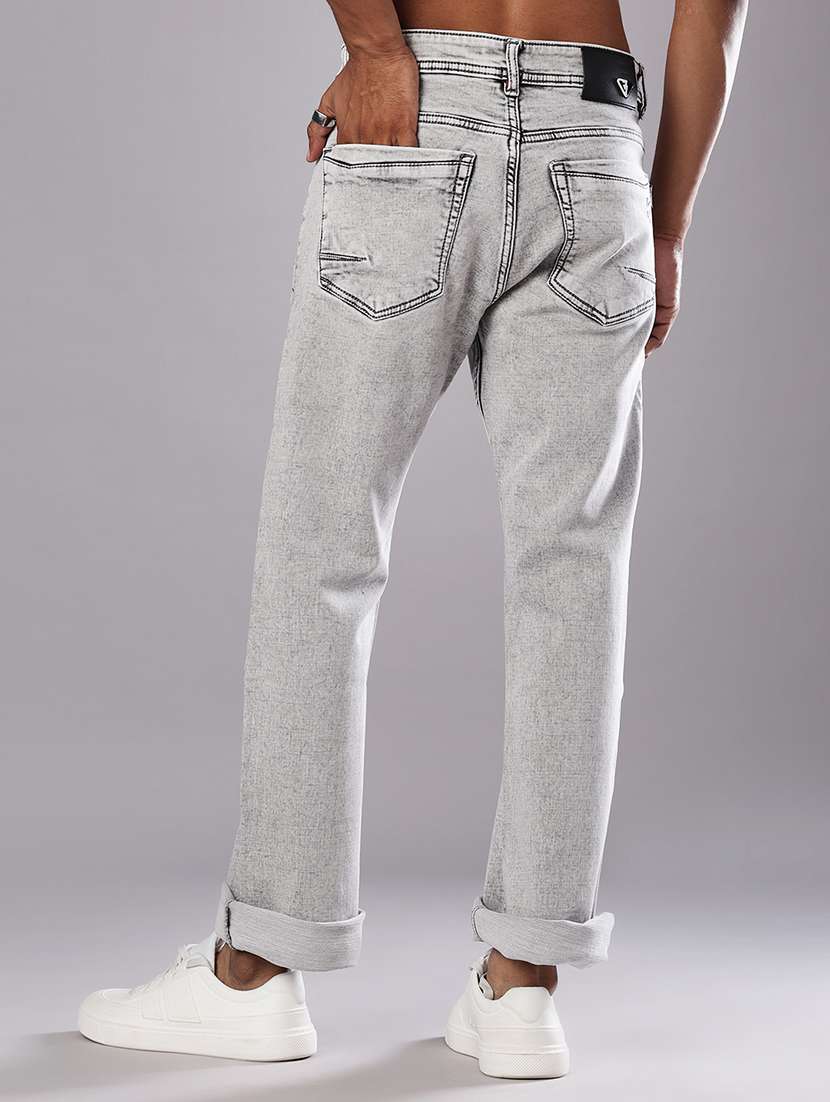 men washed mid rise full length jeans - 21999503 -  Standard Image - 3