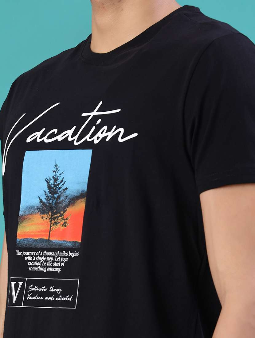 men front print short sleeve regular fit t-shirt - 21999506 -  Standard Image - 3