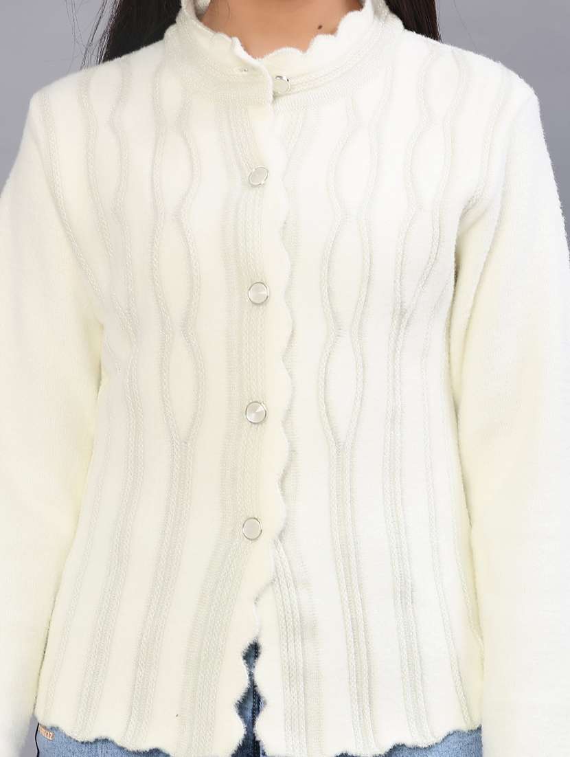 women self design long sleeve cardigan - 21999526 -  Standard Image - 5