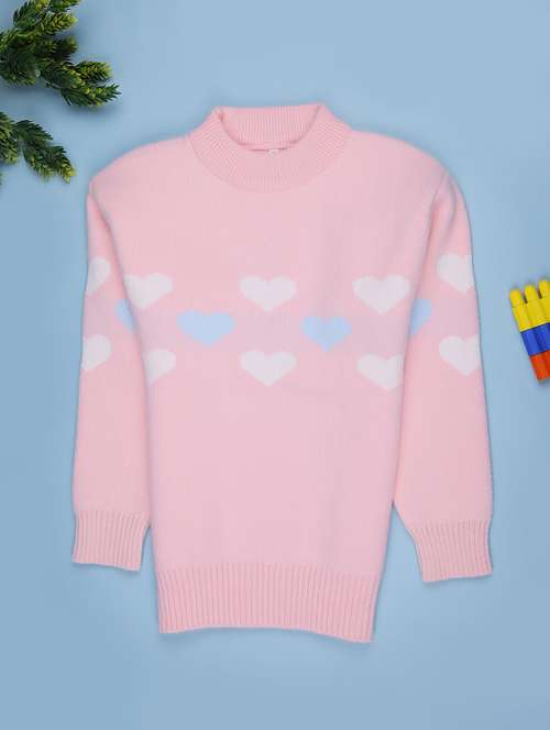 girls self design long sleeve pullover sweater - 21999575 -  Standard Image - 0