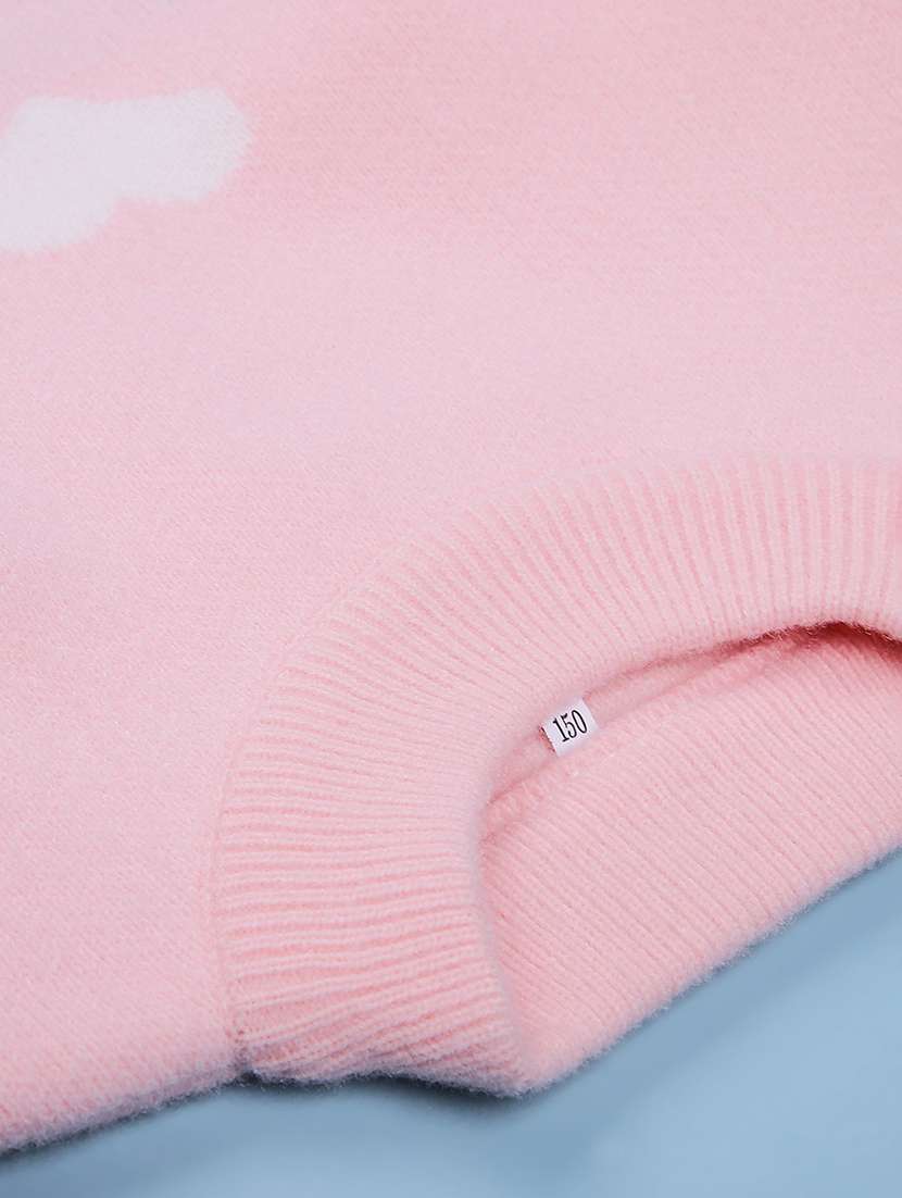 girls self design long sleeve pullover sweater - 21999575 -  Standard Image - 3