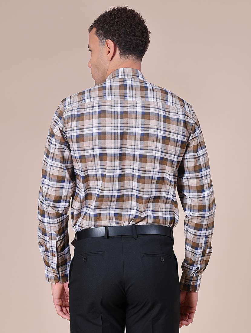 men checkered long sleeve regular fit formal shirt - 21999578 -  Standard Image - 3